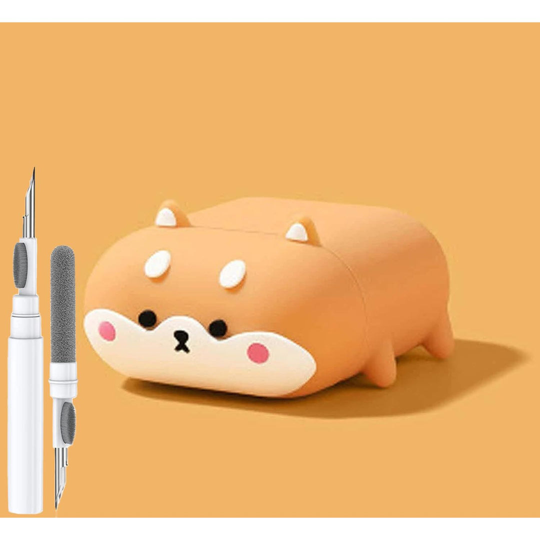 Kawaii Shark AirPods Case with Keychain & Cleaner - DOKUTRONIX