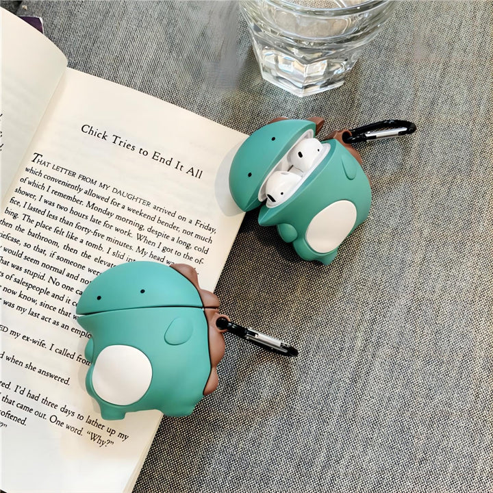 Kawaii Shark AirPods Case with Keychain & Cleaner - DOKUTRONIX