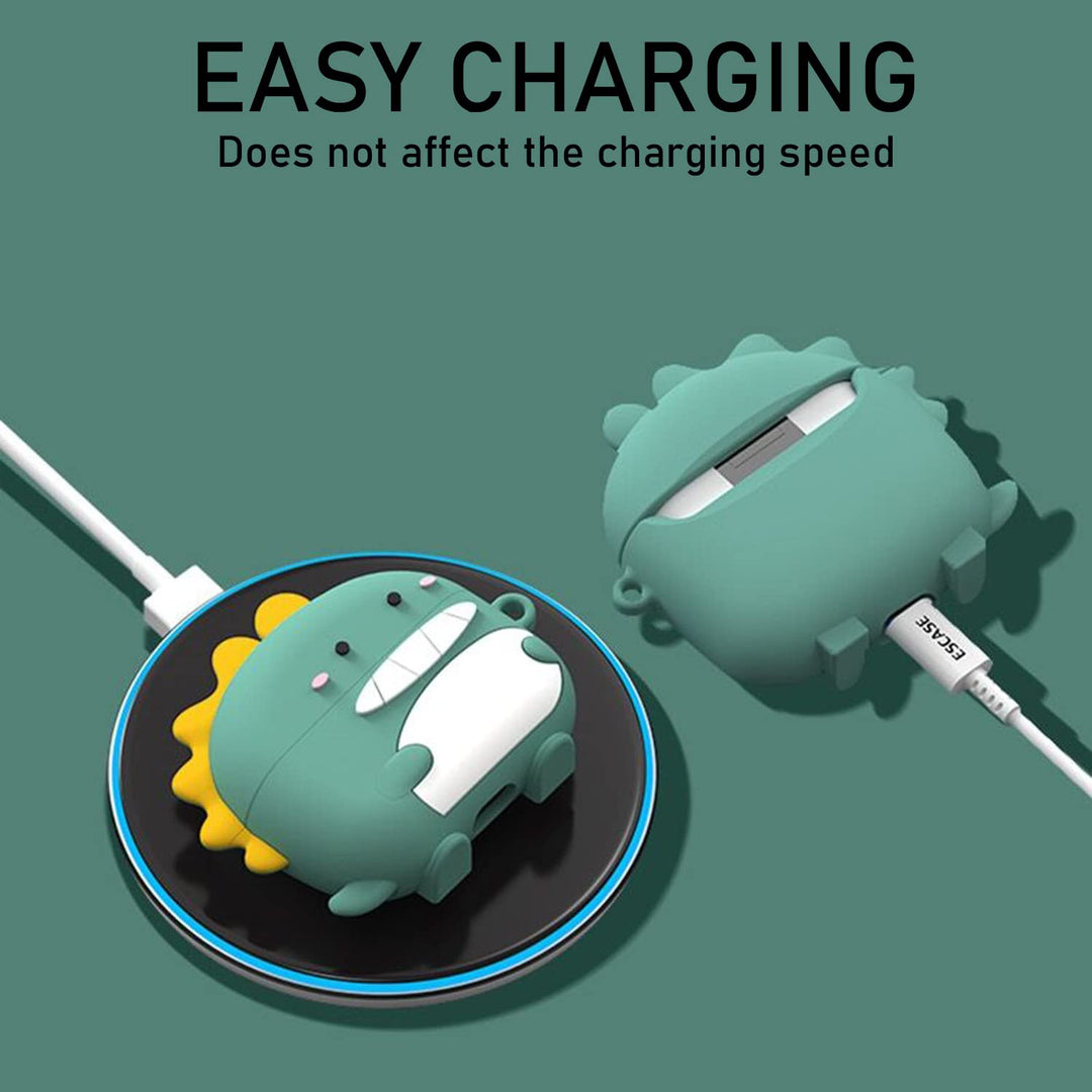 Kawaii Shark AirPods Case with Keychain & Cleaner - DOKUTRONIX