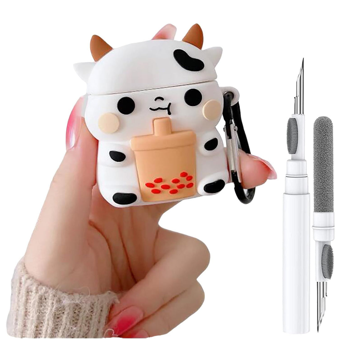 Kawaii Shark AirPods Case with Keychain & Cleaner - DOKUTRONIX