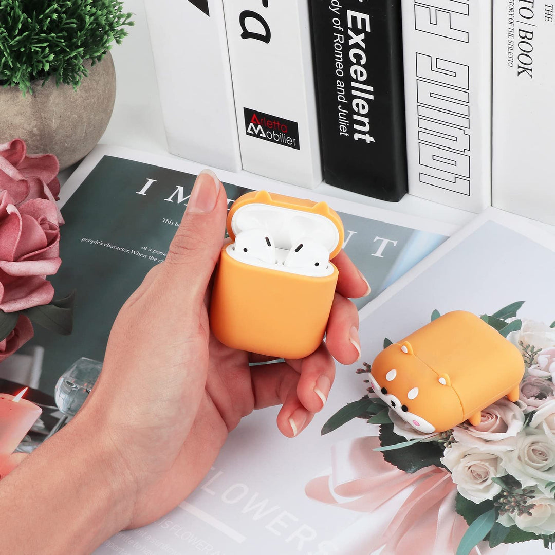 Kawaii Shark AirPods Case with Keychain & Cleaner - DOKUTRONIX