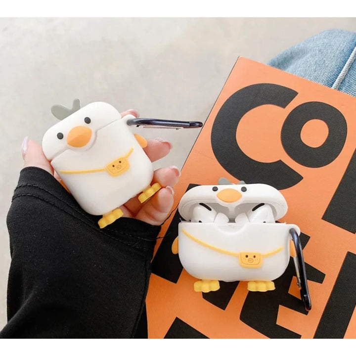 Kawaii Shark AirPods Case with Keychain & Cleaner - DOKUTRONIX