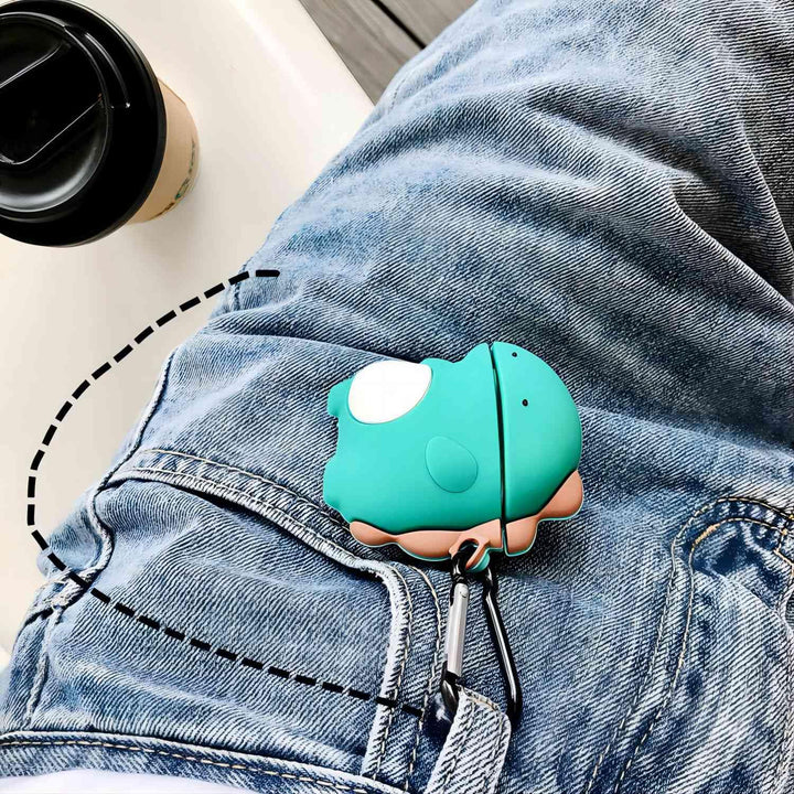 Kawaii Shark AirPods Case with Keychain & Cleaner - DOKUTRONIX