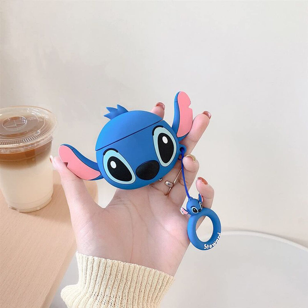 Kawaii Shark AirPods Case with Keychain & Cleaner - DOKUTRONIX