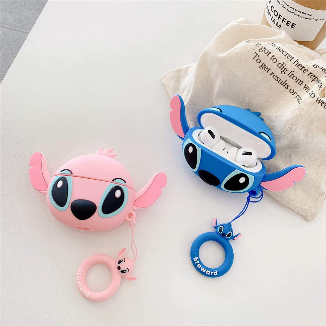 Kawaii Shark AirPods Case with Keychain & Cleaner - DOKUTRONIX