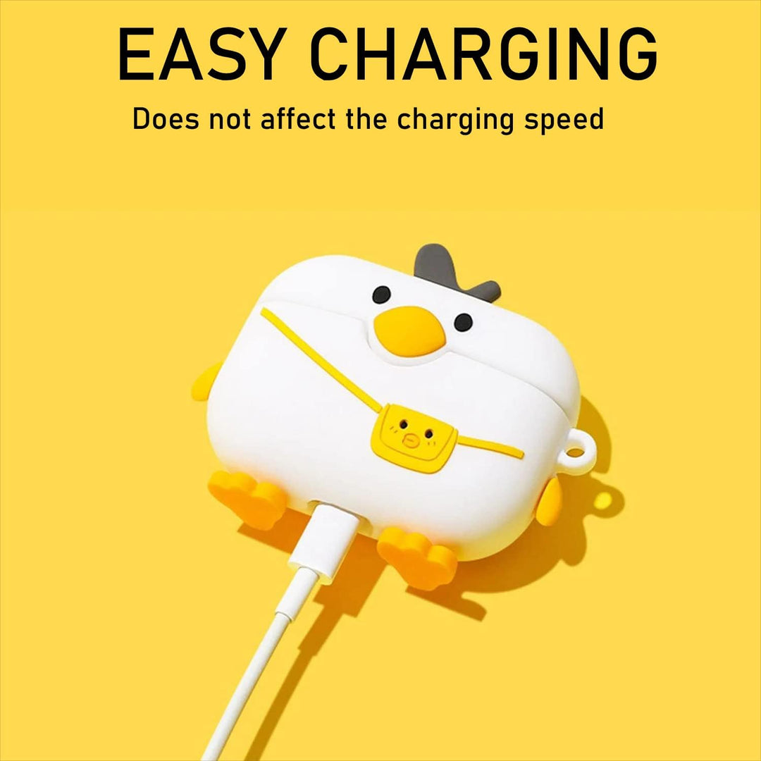 Kawaii Shark AirPods Case with Keychain & Cleaner - DOKUTRONIX