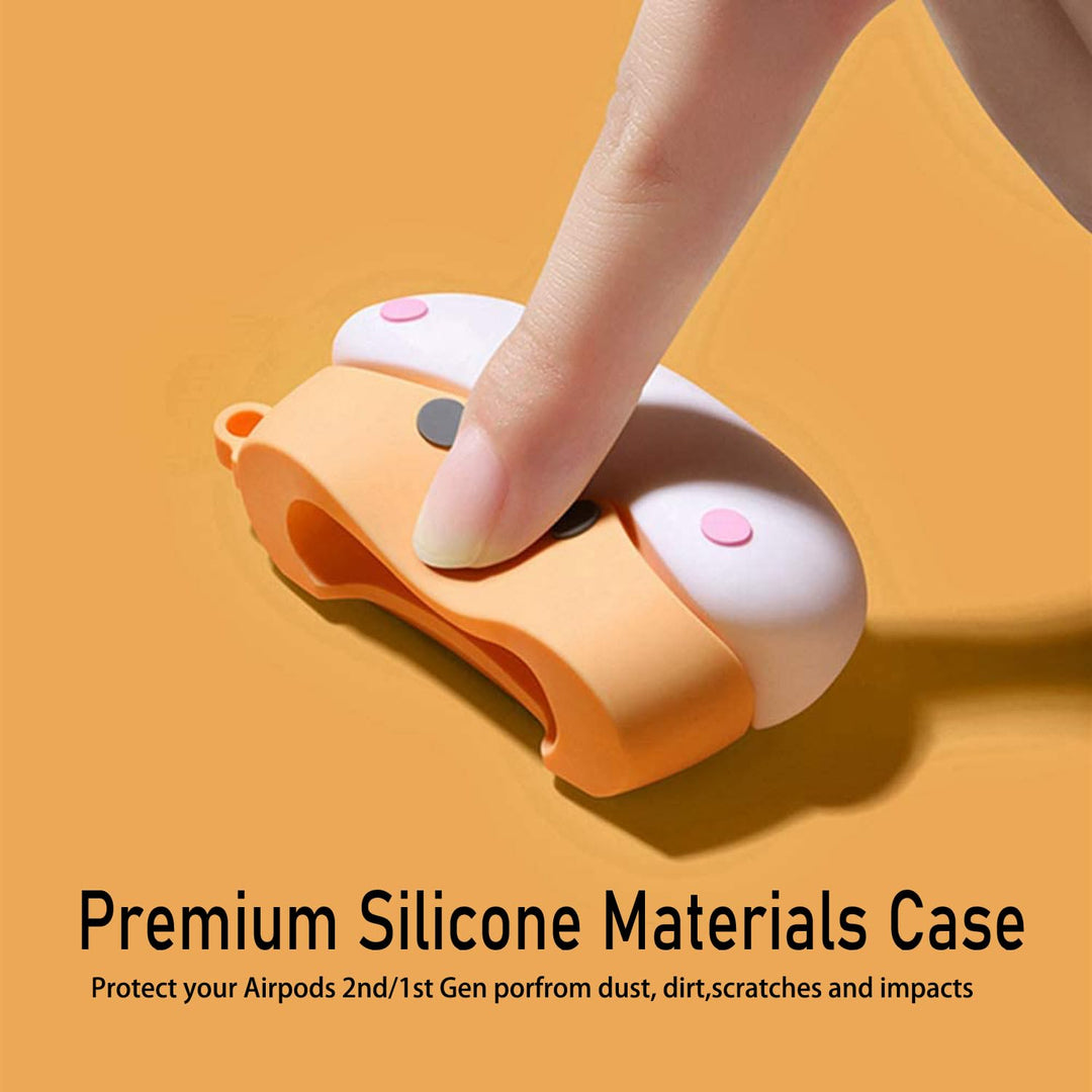 Kawaii Shark AirPods Case with Keychain & Cleaner - DOKUTRONIX