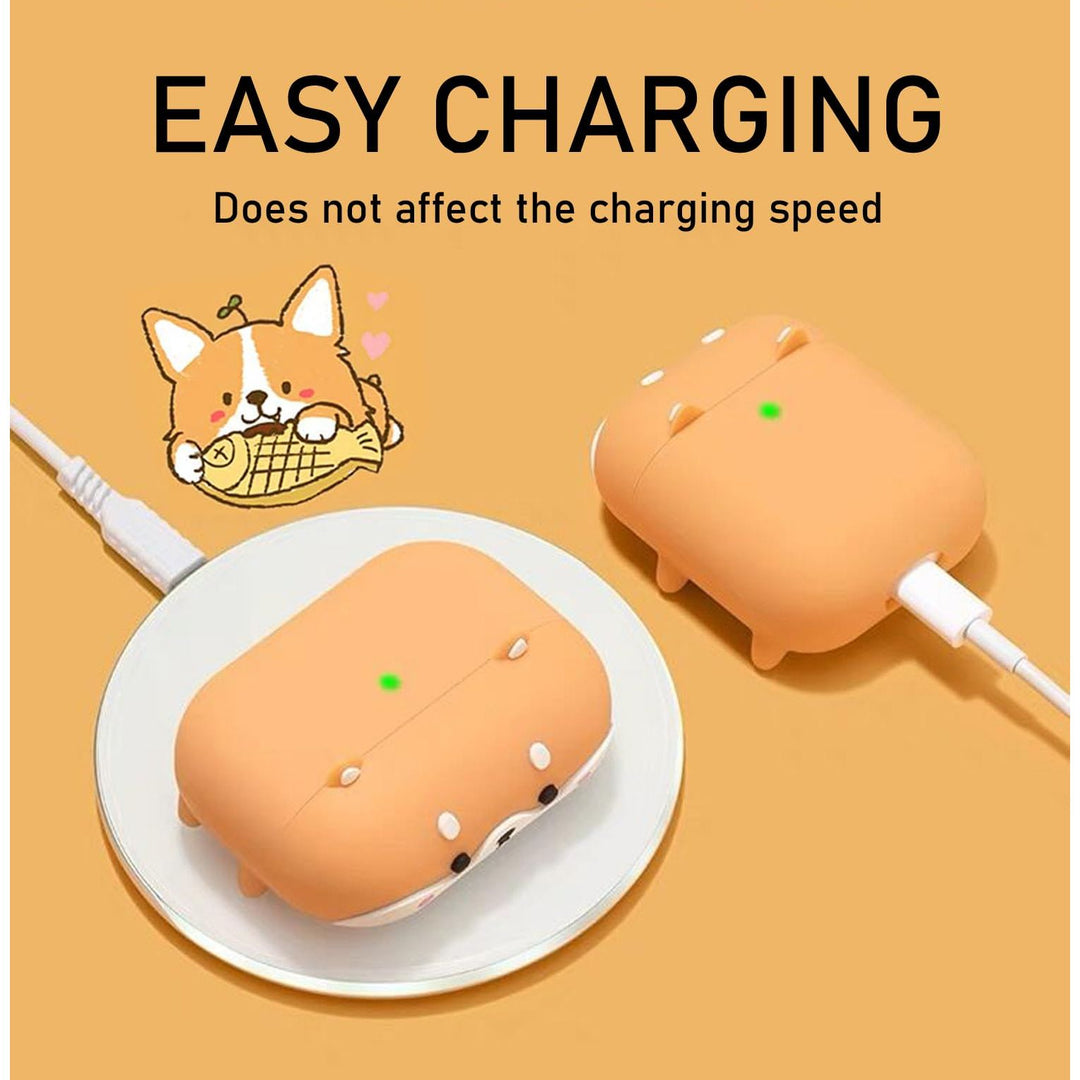 Kawaii Shark AirPods Case with Keychain & Cleaner - DOKUTRONIX