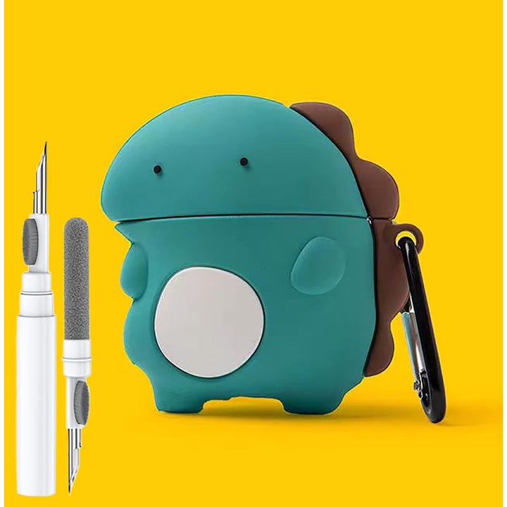 Kawaii Shark AirPods Case with Keychain & Cleaner - DOKUTRONIX