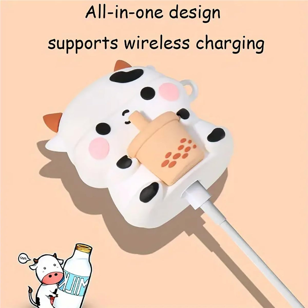 Kawaii Shark AirPods Case with Keychain & Cleaner - DOKUTRONIX