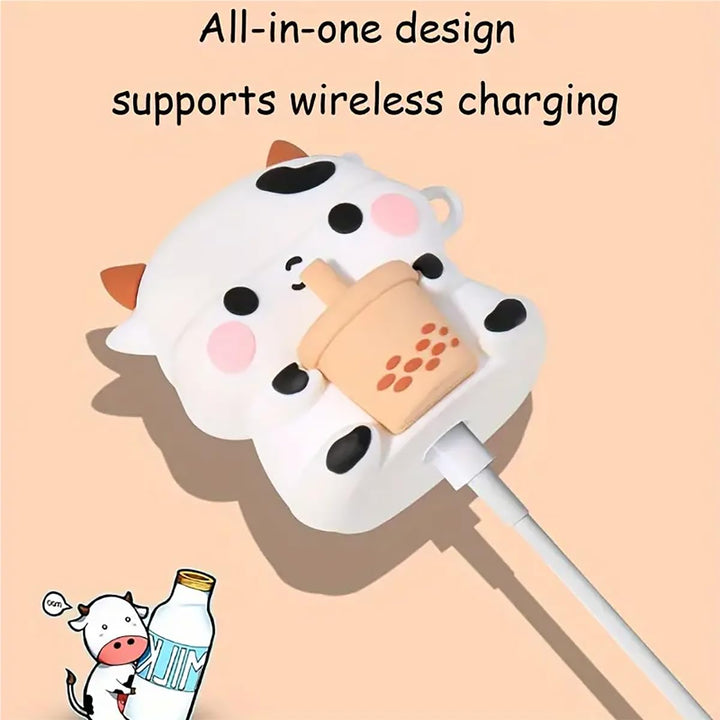 Kawaii Shark AirPods Case with Keychain & Cleaner - DOKUTRONIX