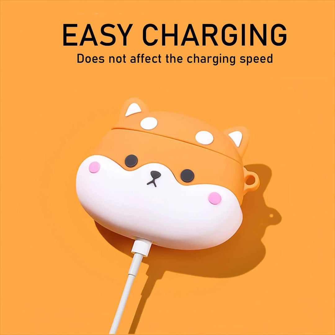 Kawaii Shark AirPods Case with Keychain & Cleaner - DOKUTRONIX