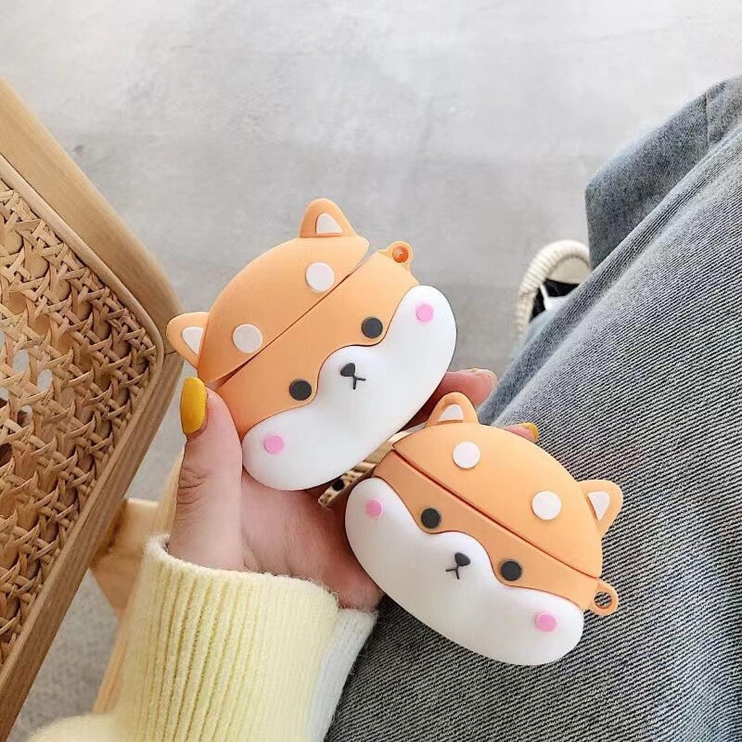 Kawaii Shark AirPods Case with Keychain & Cleaner - DOKUTRONIX