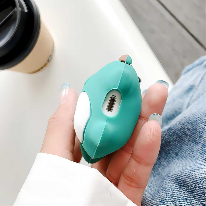 Kawaii Shark AirPods Case with Keychain & Cleaner - DOKUTRONIX