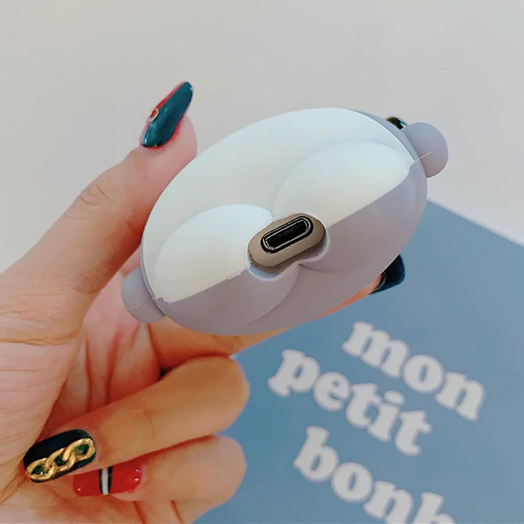 Kawaii Shark AirPods Case with Keychain & Cleaner - DOKUTRONIX