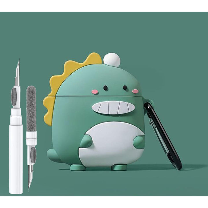 Kawaii Shark AirPods Case with Keychain & Cleaner - DOKUTRONIX