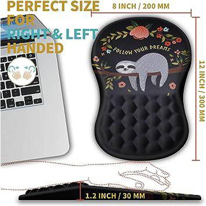 Sloth Comfort Mouse Pad: Ergonomic & Massage Support - DOKUTRONIX