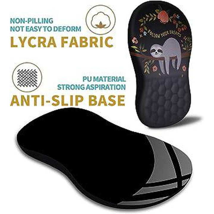 Sloth Comfort Mouse Pad: Ergonomic & Massage Support - DOKUTRONIX