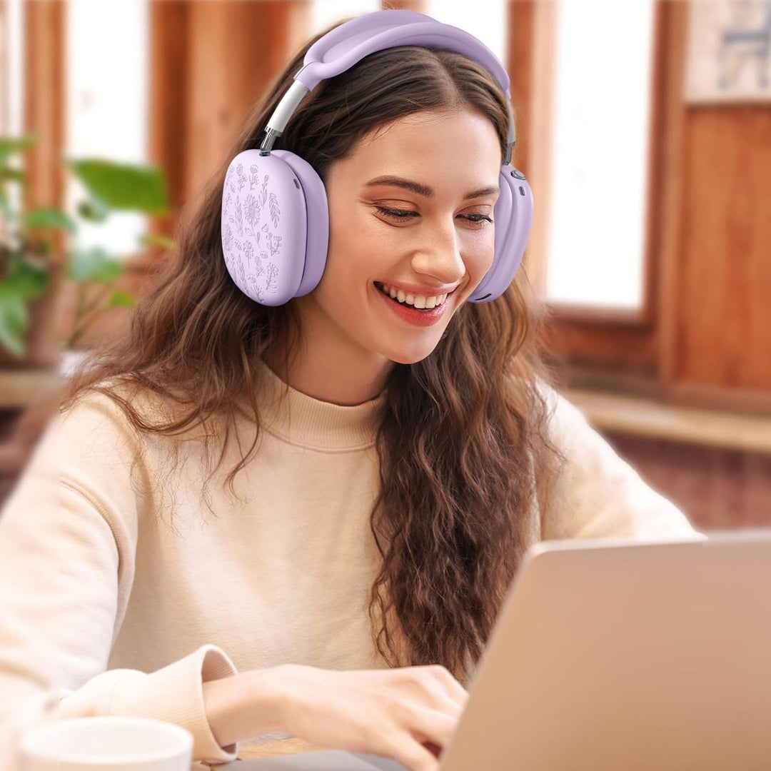 Lavender Engraved AirPods Max Case - DOKUTRONIX