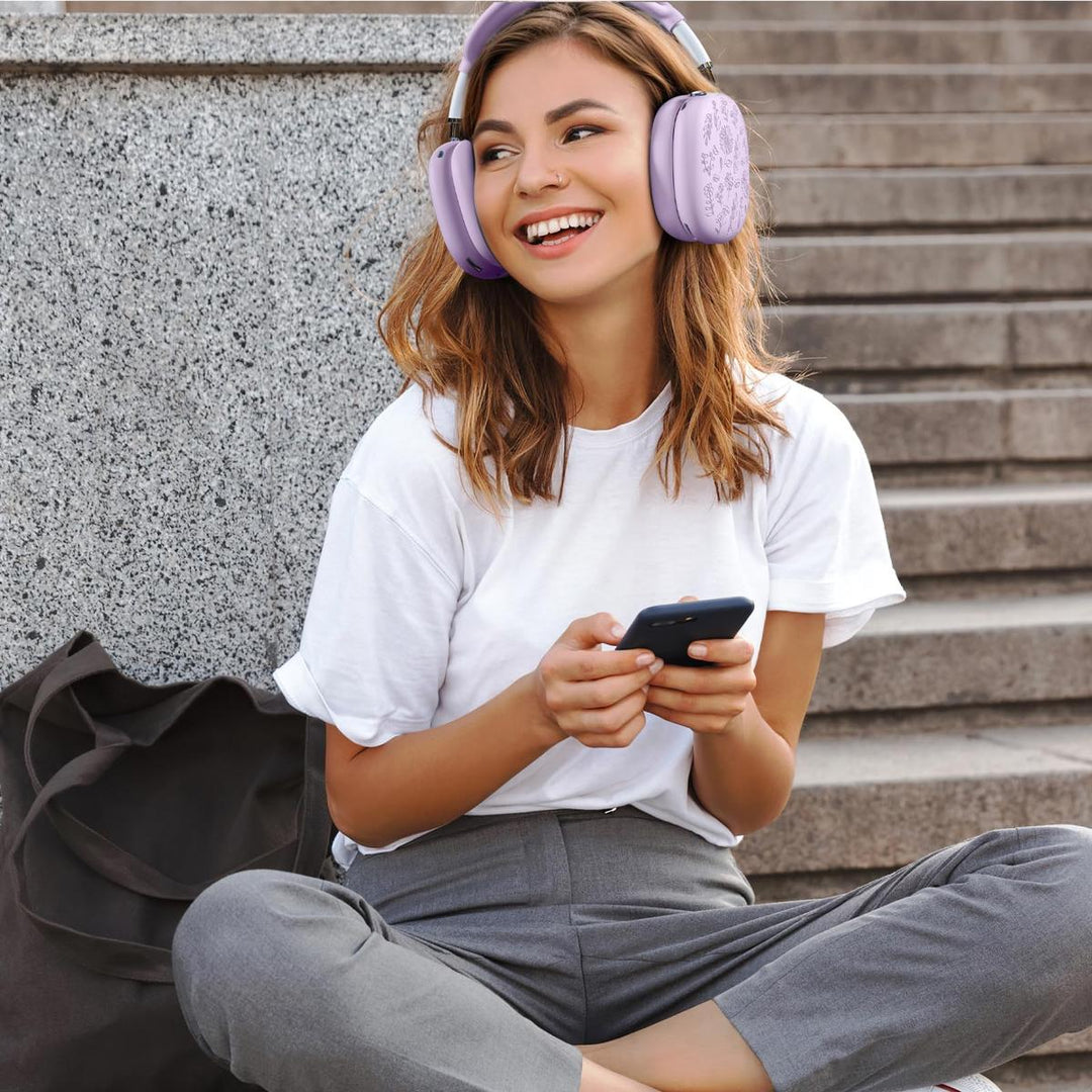 Lavender Engraved AirPods Max Case - DOKUTRONIX