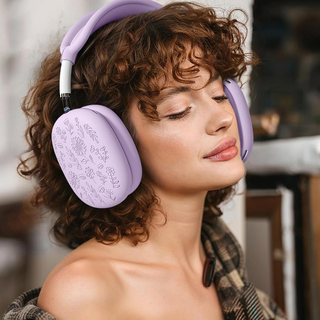 Lavender Engraved AirPods Max Case - DOKUTRONIX