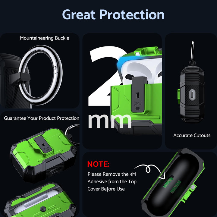 ArmorPro Ear Case for Airpods - Green - DOKUTRONIX