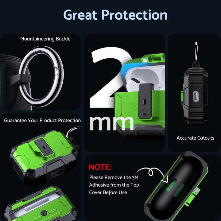 ArmorPro Ear Case for Airpods - Green - DOKUTRONIX
