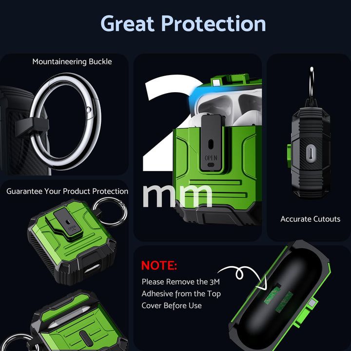 ArmorPro Ear Case for Airpods - Green - DOKUTRONIX