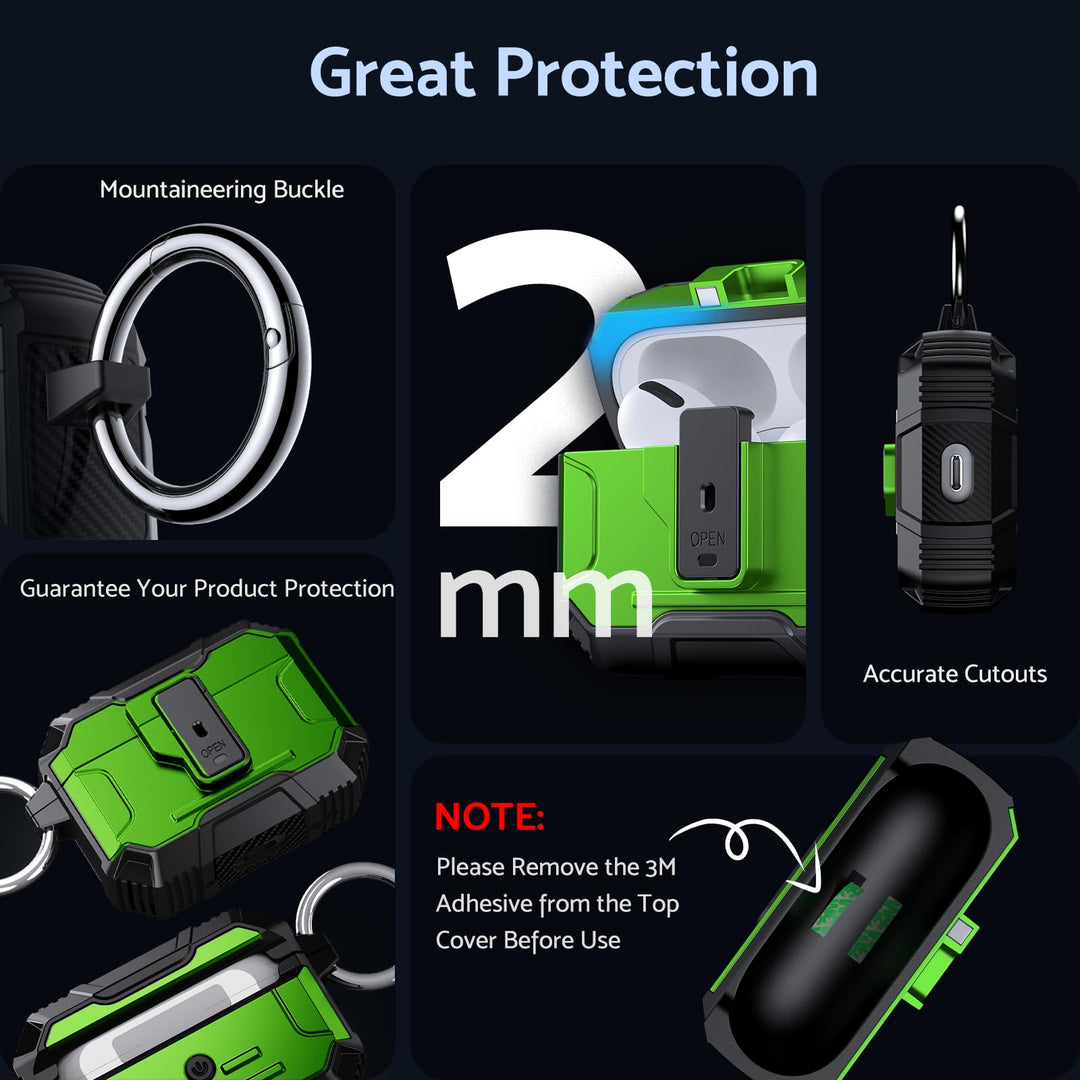 ArmorPro Ear Case for Airpods - Green - DOKUTRONIX