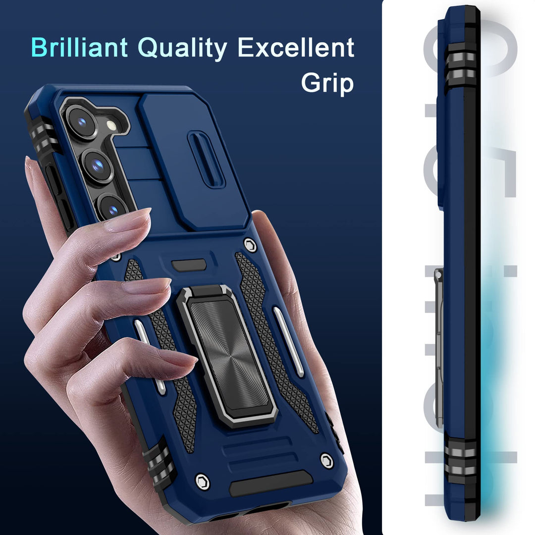 Deerlamn S23 Case: Slide Cover & Kickstand, Olive Green - DOKUTRONIX