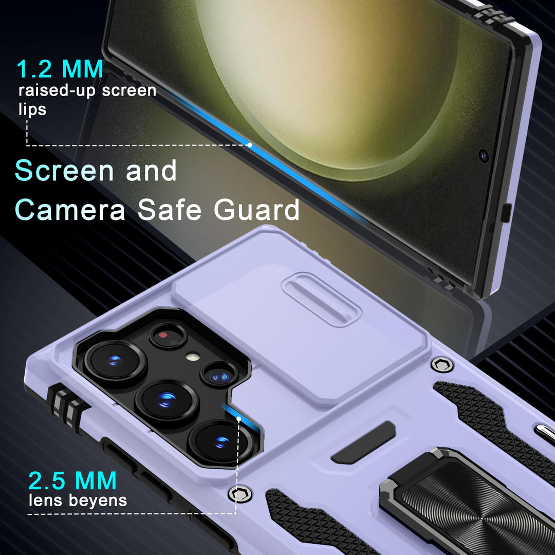 Deerlamn S23 Case: Slide Cover & Kickstand, Olive Green - DOKUTRONIX