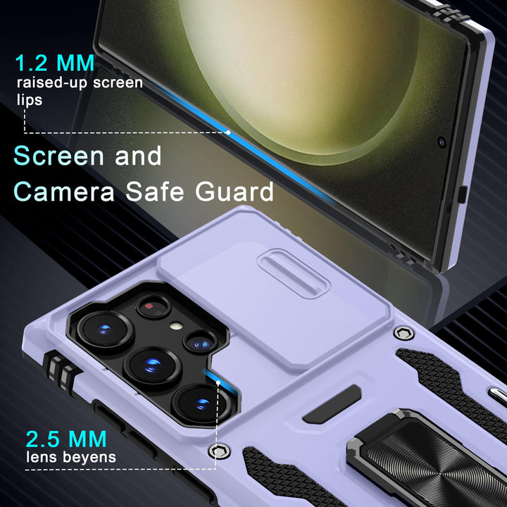 Deerlamn S23 Case: Slide Cover & Kickstand, Olive Green - DOKUTRONIX