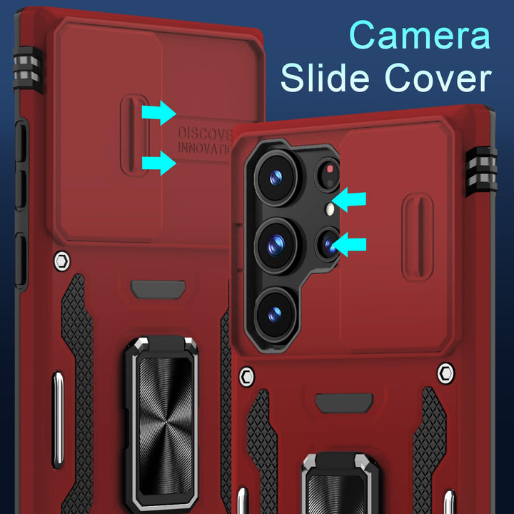 Deerlamn S23 Case: Slide Cover & Kickstand, Olive Green - DOKUTRONIX