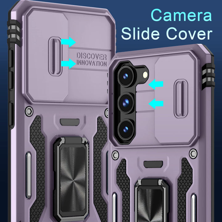Deerlamn S23 Case: Slide Cover & Kickstand, Olive Green - DOKUTRONIX