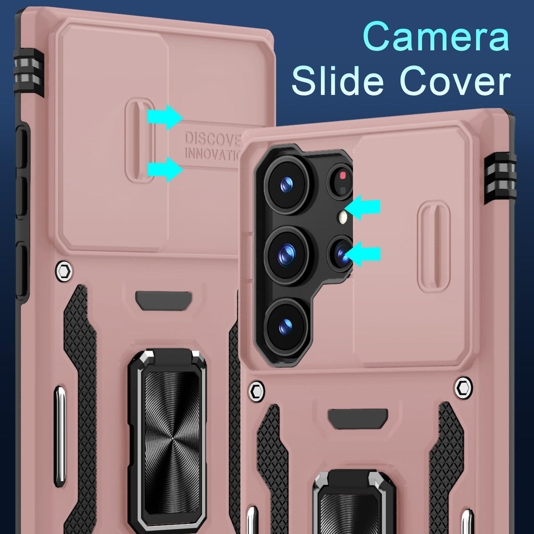 Deerlamn S23 Case: Slide Cover & Kickstand, Olive Green - DOKUTRONIX