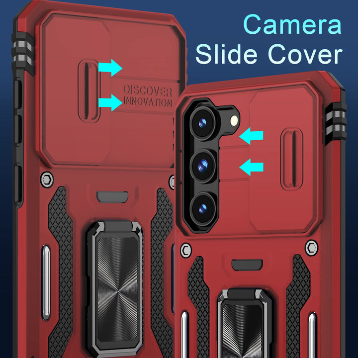 Deerlamn S23 Case: Slide Cover & Kickstand, Olive Green - DOKUTRONIX