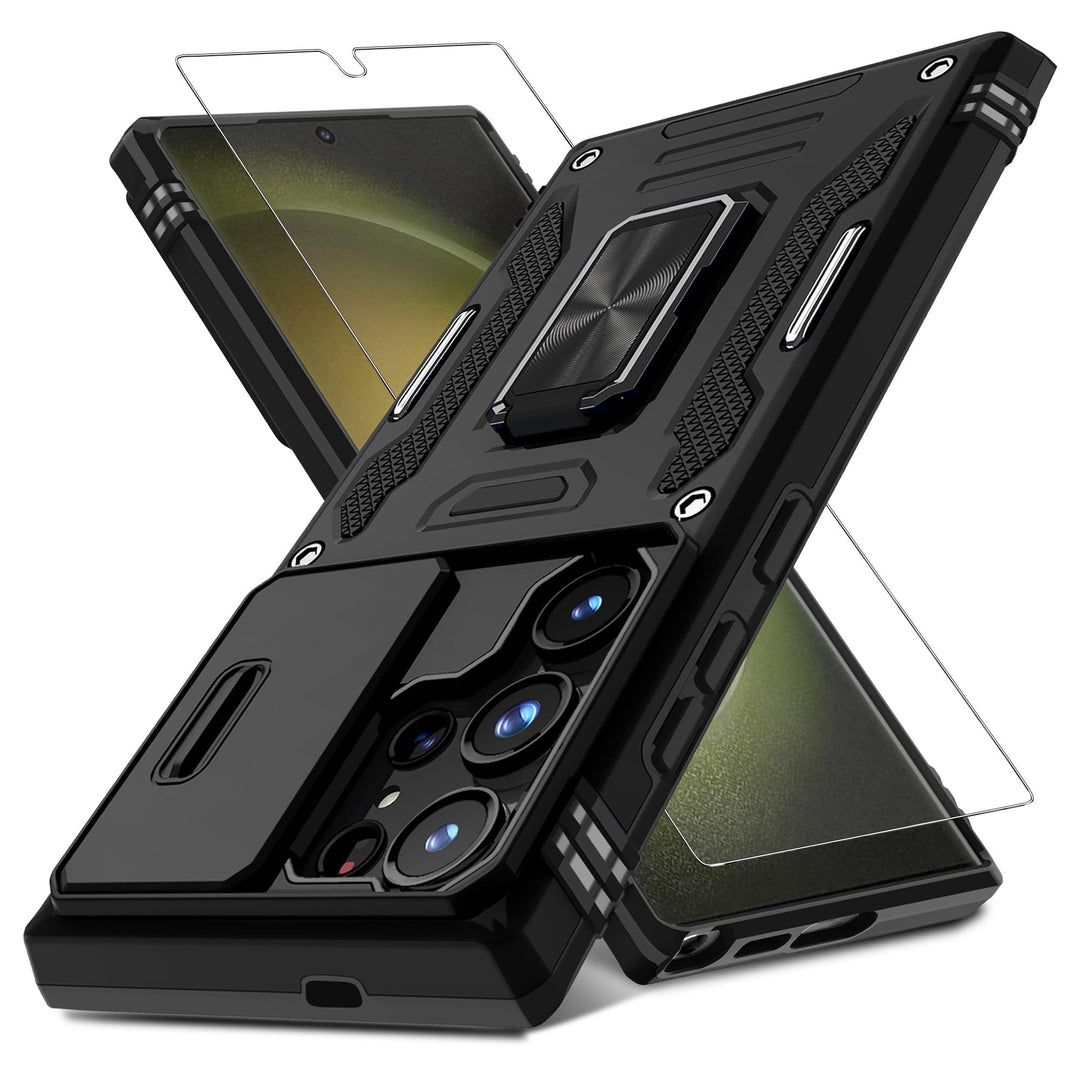 Deerlamn S23 Case: Slide Cover & Kickstand, Olive Green - DOKUTRONIX