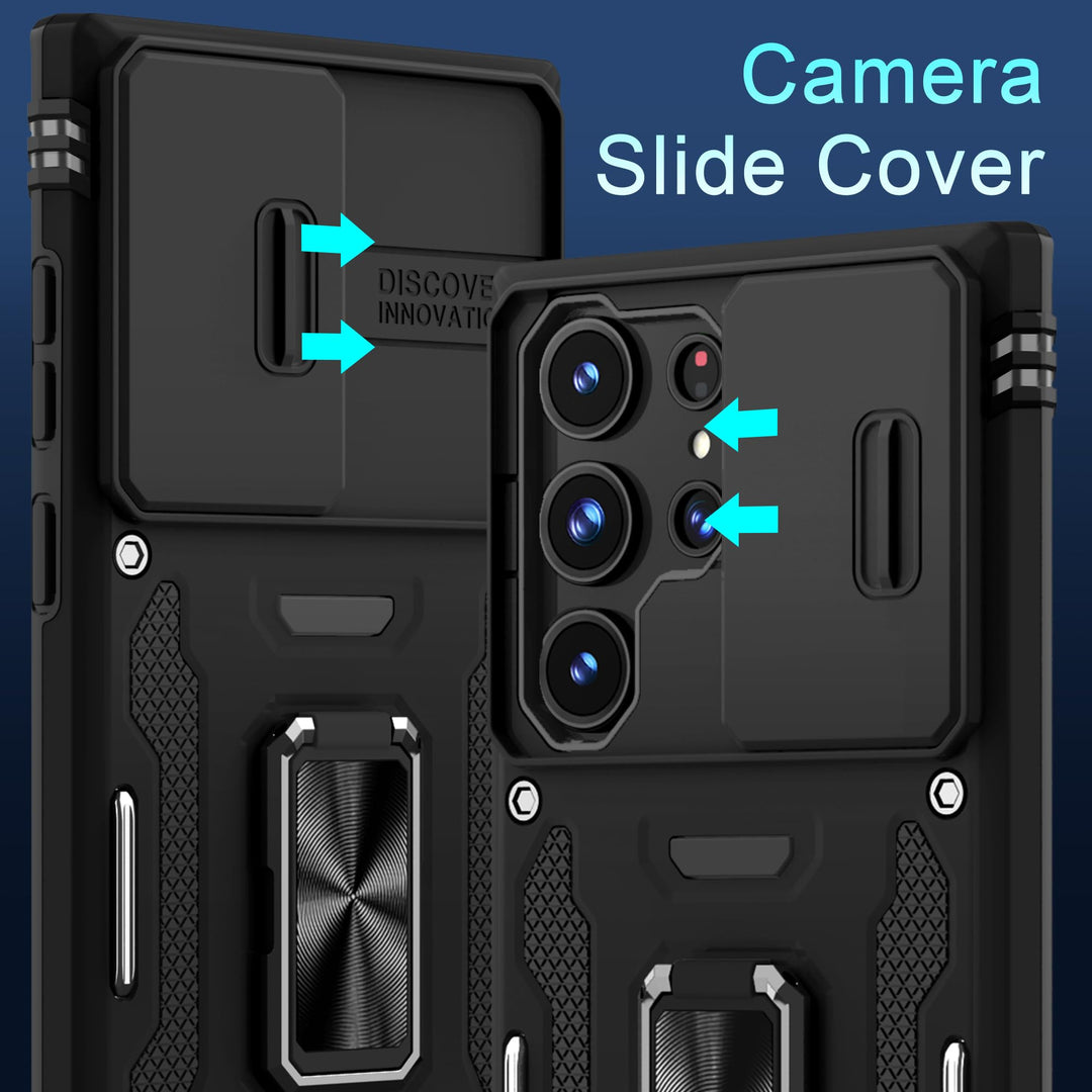 Deerlamn S23 Case: Slide Cover & Kickstand, Olive Green - DOKUTRONIX