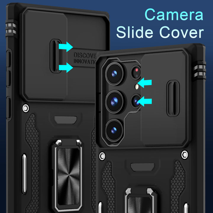 Deerlamn S23 Case: Slide Cover & Kickstand, Olive Green - DOKUTRONIX