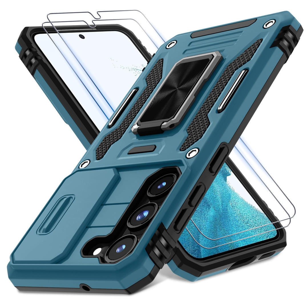 Deerlamn S23 Case: Slide Cover & Kickstand, Olive Green - DOKUTRONIX