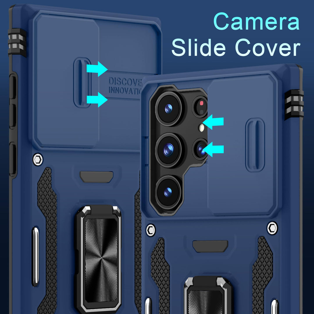 Deerlamn S23 Case: Slide Cover & Kickstand, Olive Green - DOKUTRONIX