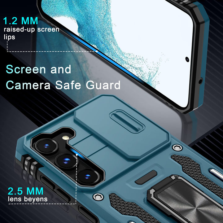 Deerlamn S23 Case: Slide Cover & Kickstand, Olive Green - DOKUTRONIX