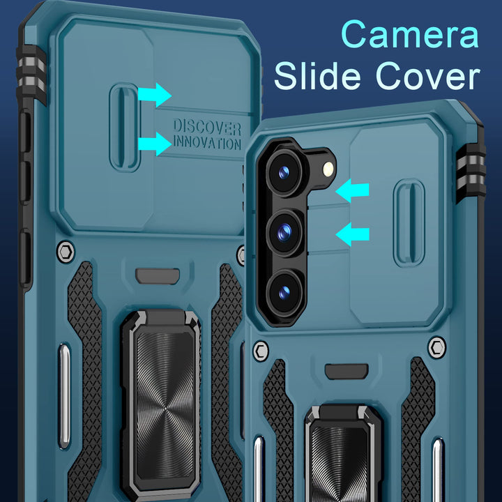Deerlamn S23 Case: Slide Cover & Kickstand, Olive Green - DOKUTRONIX