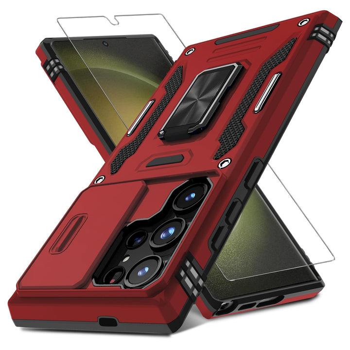 Deerlamn S23 Case: Slide Cover & Kickstand, Olive Green - DOKUTRONIX