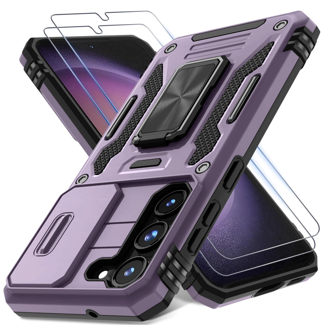 Deerlamn S23 Case: Slide Cover & Kickstand, Olive Green - DOKUTRONIX