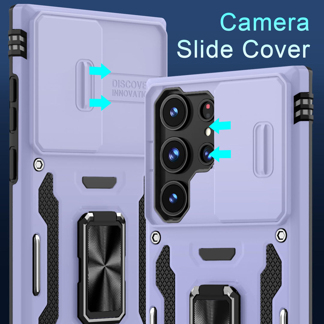Deerlamn S23 Case: Slide Cover & Kickstand, Olive Green - DOKUTRONIX