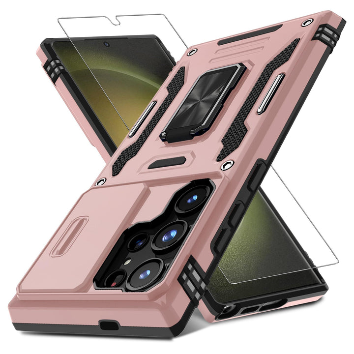 Deerlamn S23 Case: Slide Cover & Kickstand, Olive Green - DOKUTRONIX
