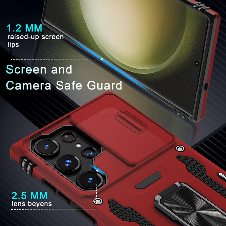 Deerlamn S23 Case: Slide Cover & Kickstand, Olive Green - DOKUTRONIX