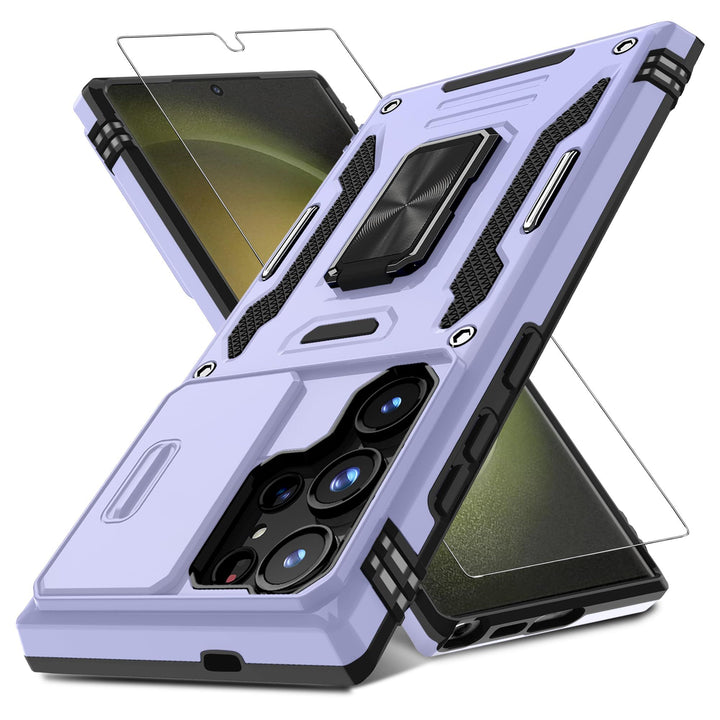 Deerlamn S23 Case: Slide Cover & Kickstand, Olive Green - DOKUTRONIX
