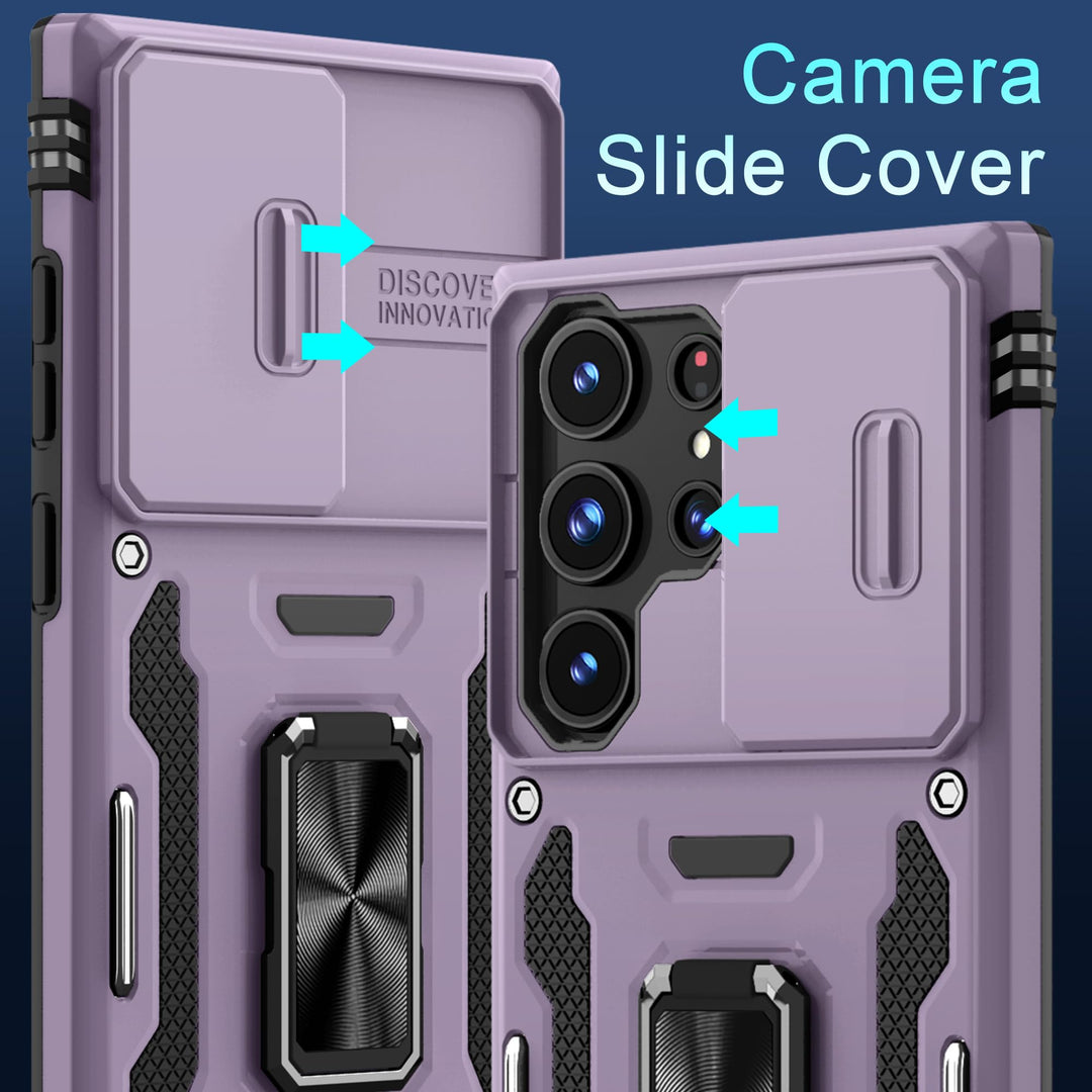 Deerlamn S23 Case: Slide Cover & Kickstand, Olive Green - DOKUTRONIX